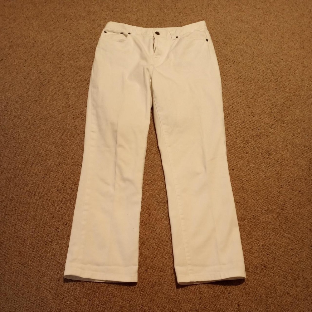 VINTAGE WHITE CLASSIC STRAIGHT LAUREN JEAN CO. JEANS
